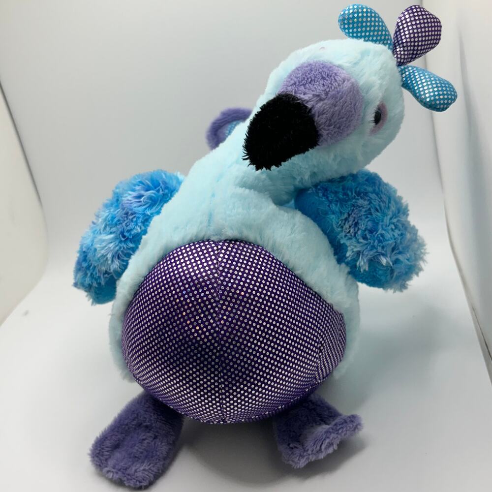 Ganz Webkinz Blufadoodle Purple Blue Bird Plush 9" Stuffed Animal HM453